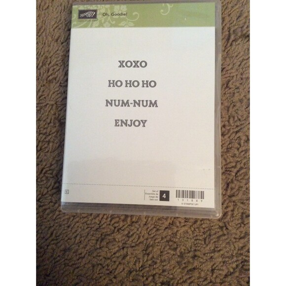 INVENTORY REDUCTION SALE. Oh Goodie Cling Mount Rubber Stampin Up Set B49 - Picture 1 of 3